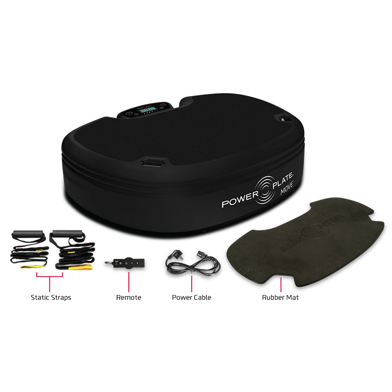 Power Plate Move matte black accessories Power Plate Move on täydellinen kompaktin koon ja toiminnallisuuden yhdistelmä värähtelyharjoitteluun.